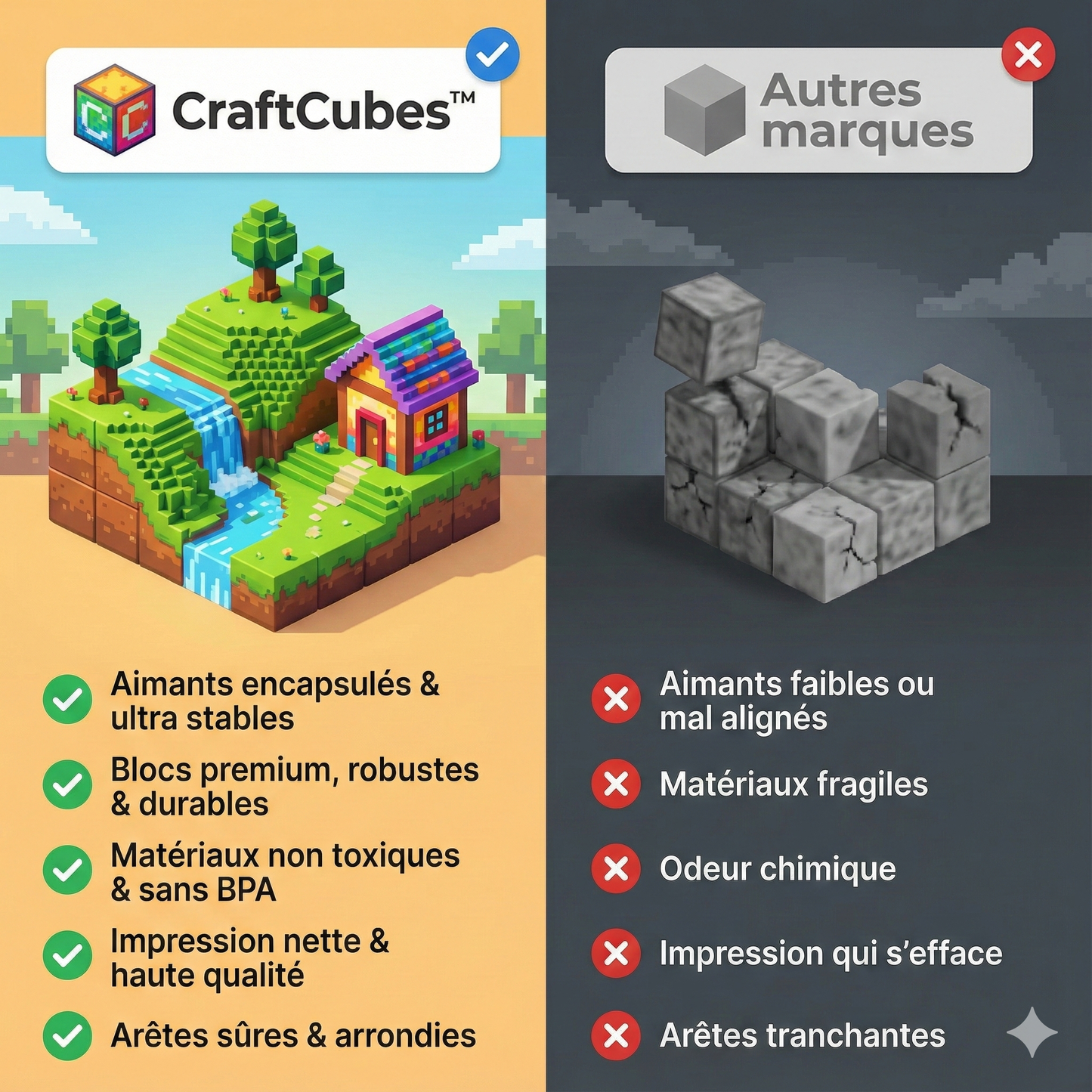 CraftCubes™ - Un jeu calme, créatif et 100 % sans écran